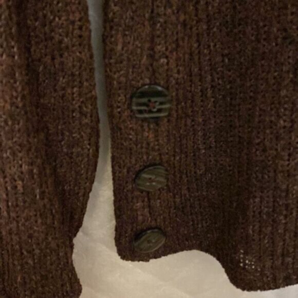 Think brown sweater with button detail - Picture 2 of 7